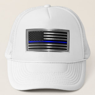 Boné Polícia American Flag Blue Stripe