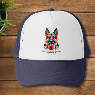 Boné Poligonal Personalizado do Pai de Cão german sheph