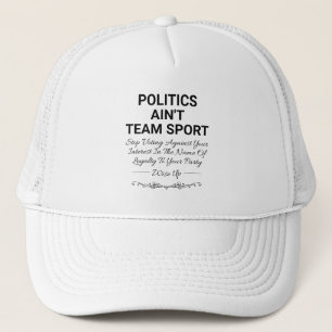 Boné Política não é esporte de equipe