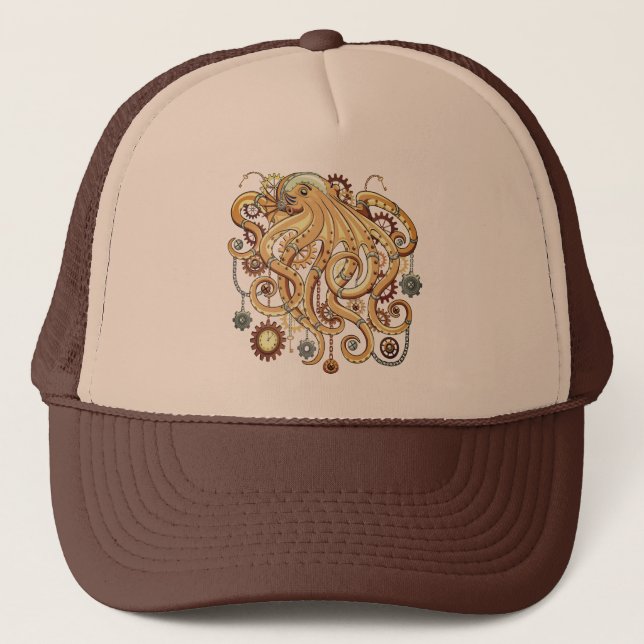 Boné Polvo Steampunk Retro Fantasia Mecânica (Frente)