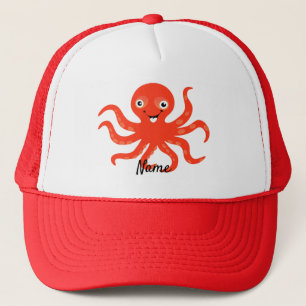 Boné Polvo Trovão de Octopus Cortado Vermelho Sorrente