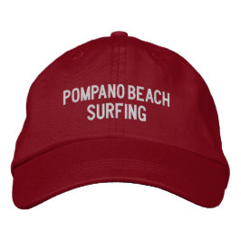 Boné Pompano Beach Surfing Embroidered Baseball Hat