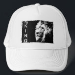 Boné Pop de Leão de Arte Moderna da Tendência Elegante<br><div class="desc">Modelo de Leão de Leão de Pop moderno Elegante Tendy Elegant Modern Art,  Adicionar Imagem Logotipo Foto Do Trucker Basic.</div>