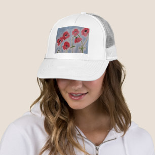 Boné Poppies Vermelhos Selvagens