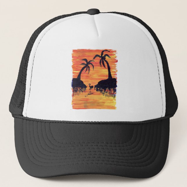 Boné Pôr do Sol de Flamingo (Frente)