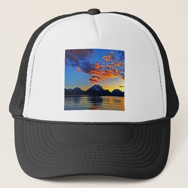 Boné Por do sol sobre o Tetons (Frente)