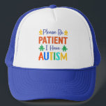 Boné Por Favor, Seja Paciente Eu Tenho Autismo<br><div class="desc">Por favor,  seja paciente Eu tenho autismo que é uma forma excelente de deixar as pessoas saberem ser pacientes e gentis.</div>