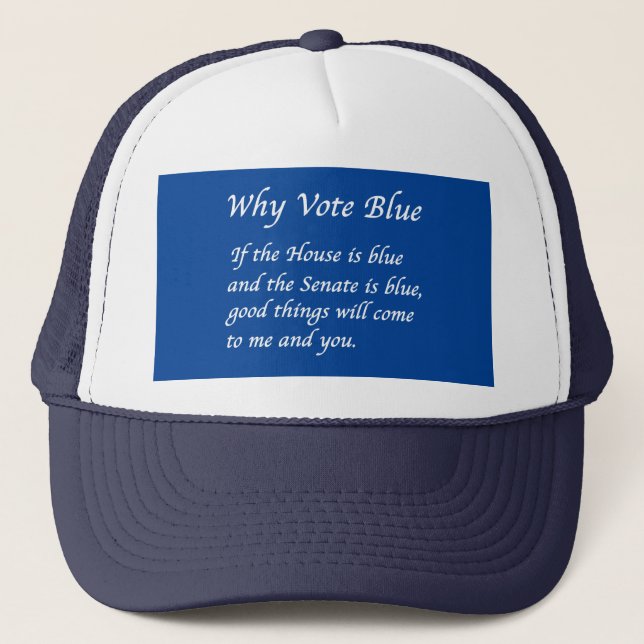 Boné Por que votar azul em 2026 (Frente)