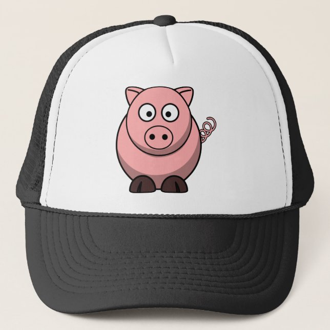 Boné Porco bonito dos desenhos animados (Frente)