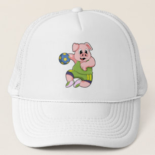 Boné Porco como jogador de Andebol com Andebol