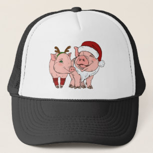 Boné porco de natal feio