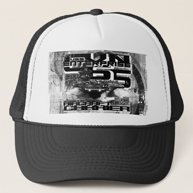 Boné Porta-aviões Enterprise Trucker Hat Hat (Frente)