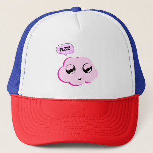 Boné Porta de Nuvem Rosa-Cons Kawaii Cartoon Sticker