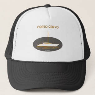 Boné Porto Cervo Sardenha Elegante Chapéu de Iate