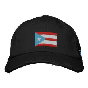 Boné Porto Rico Boricua Bandeira Bordados Hat