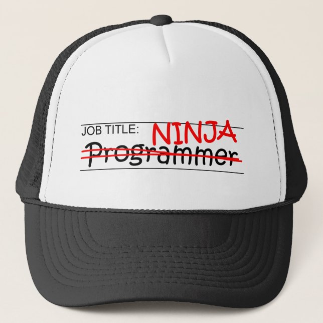 Boné Posição Ninja - programador (Frente)