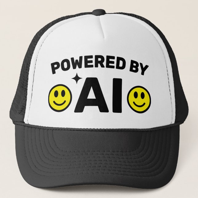 Boné Powered by AI™ Trucker Hat (Frente)