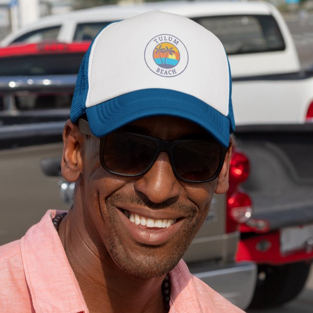 Boné Praia Tulum, Riviera Maya Estilo Clássico Desvanec (Criador carregado)