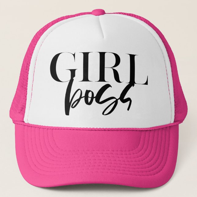 Boné Premium Girl Boss | Black Text Modern Ultra (Frente)