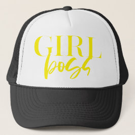 Boné Premium | Girl Boss | Yellow Text Modern Ultra