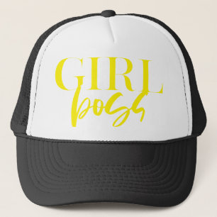 Boné Premium   Girl Boss   Yellow Text Modern Ultra