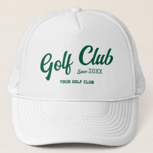 Boné Preppy Green Golf Club Personalizado Crest White