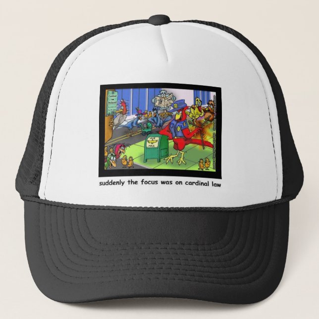 Boné Presente de Cartoon do Cardeal Lei Engraçado e Col (Frente)
