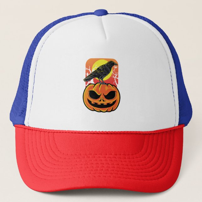 Boné Presente de Observador de Pássaros de Halloween -  (Frente)