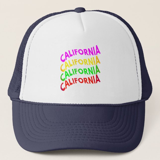 Boné Presente de tipografia de verão da Califórnia (Frente)