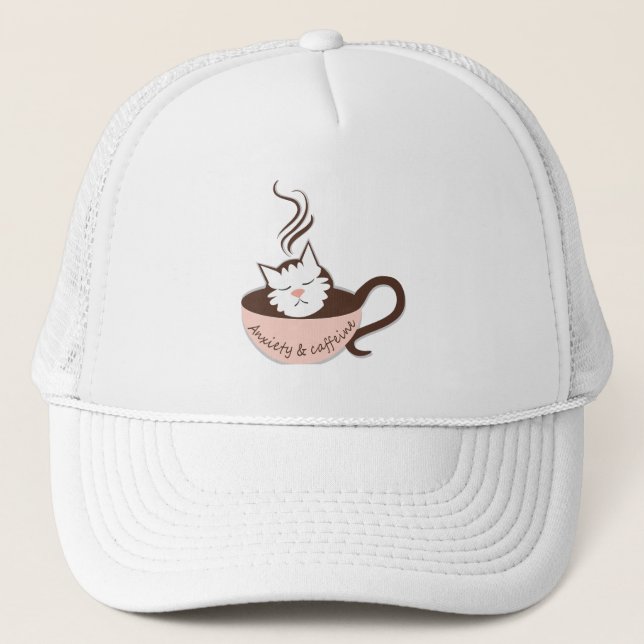 Boné Presente Divertido de Ansiedade e Cafeína para Ama (Frente)