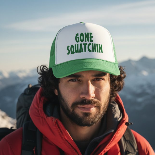 Boné Presente Divertido de Pé Grande - Gone Squatchin (Criador carregado)