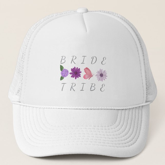 Boné Presente Floral para a Equipe da Noiva  (Frente)