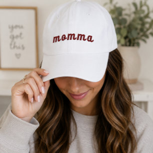 Boné Presente para Chás de Bebê do Dia das Mães 'Mamma'