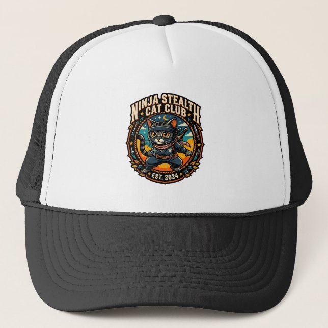 Boné Presente para Mãe de Gato Ninja Furtivo - Ninja St (Frente)