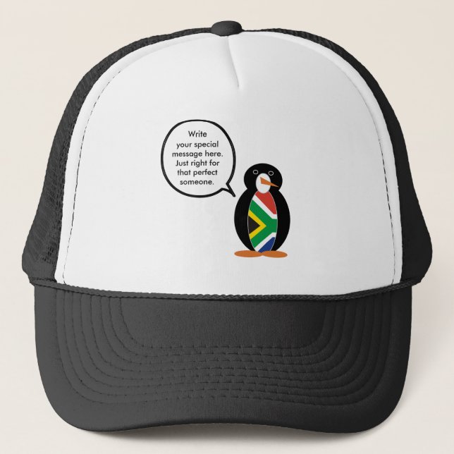 Boné Presente Personalizado Pinguim Vida Selvagem Áfric (Frente)