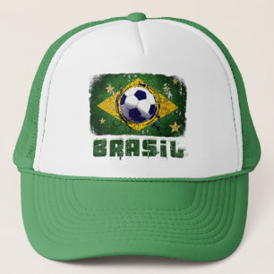 Boné Presentes da bandeira do futebol de Brasil do