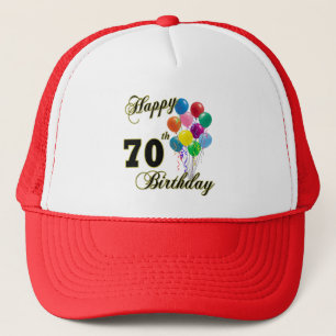 Boné Presentes de aniversário do 70 e roupa felizes do
