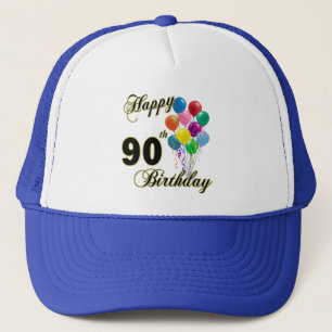 Boné Presentes de aniversário do 90 e roupa felizes do