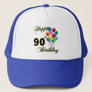 Boné Presentes de aniversário do 90 e roupa felizes do