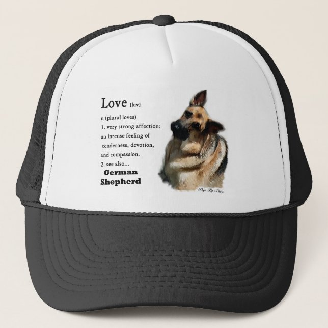 Boné Presentes de arte german shepherd (Frente)