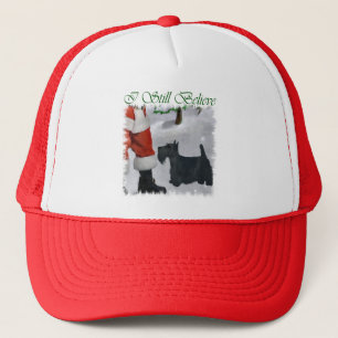 Boné Presentes de Natal Terrier escoceses