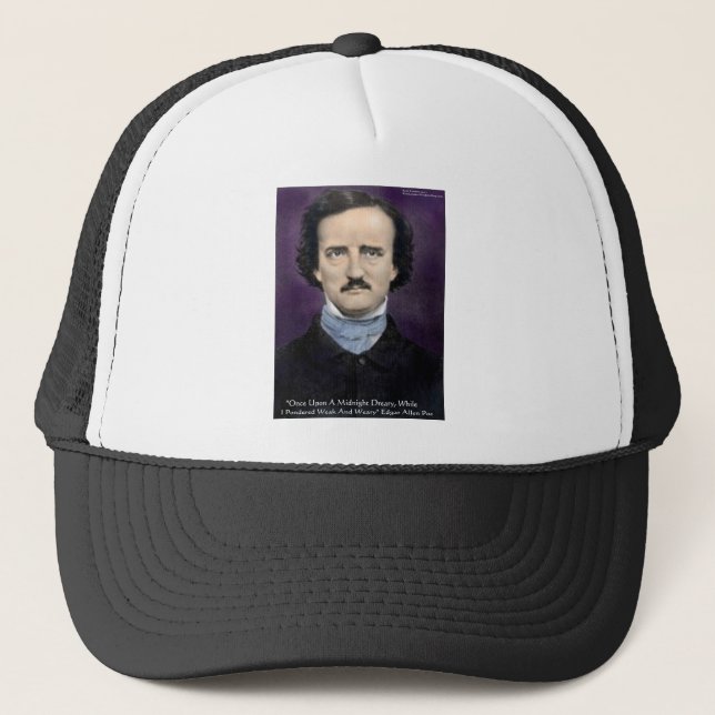 Boné Presentes e Cartões com Citações de Edgar Allan Po (Frente)