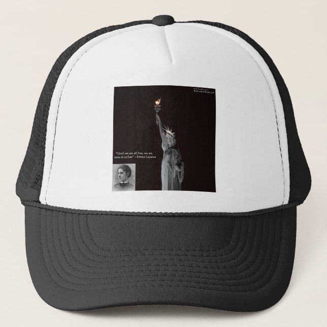 Boné Presentes e Cartões Emma Lazarus e Estátua da Libe (Frente)