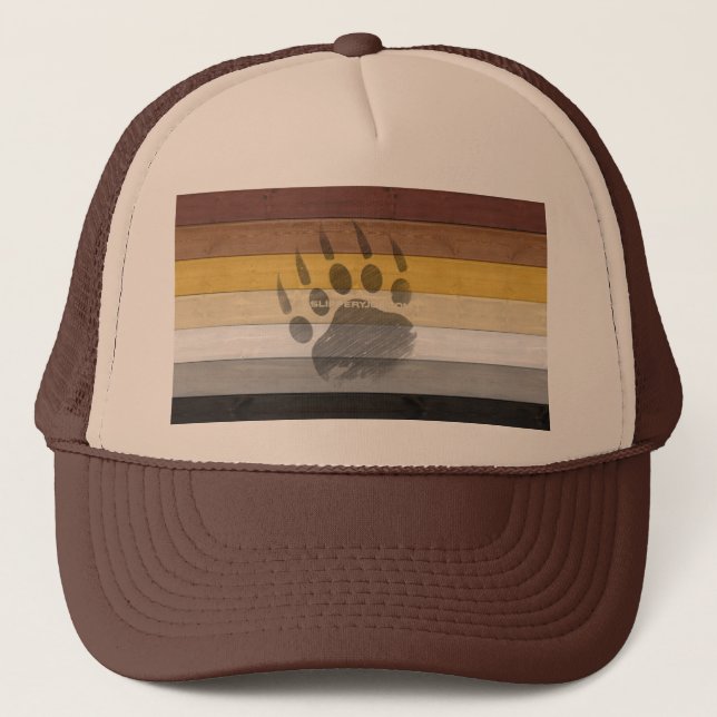 Boné Presentes gays da Bear Wood artística do SlipperyJ (Frente)