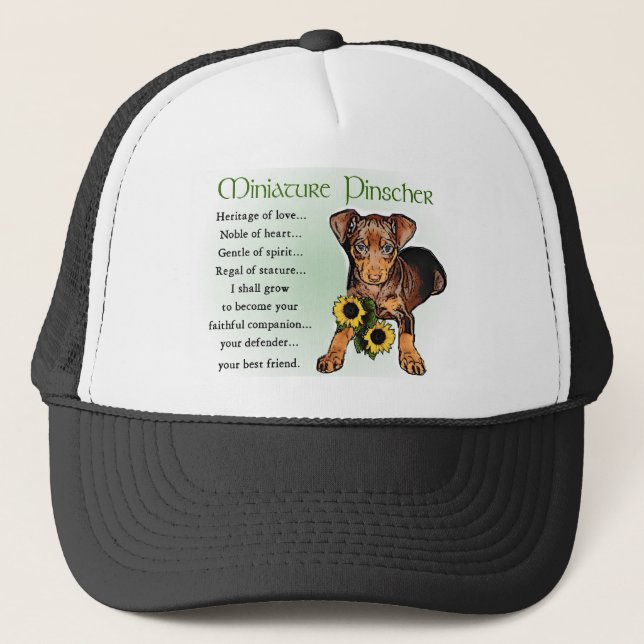 Boné Presentes Miniatura Pinscher (Frente)