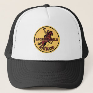 Boné Presentes Vintage Jackson Hole Bucking Bronco wyom
