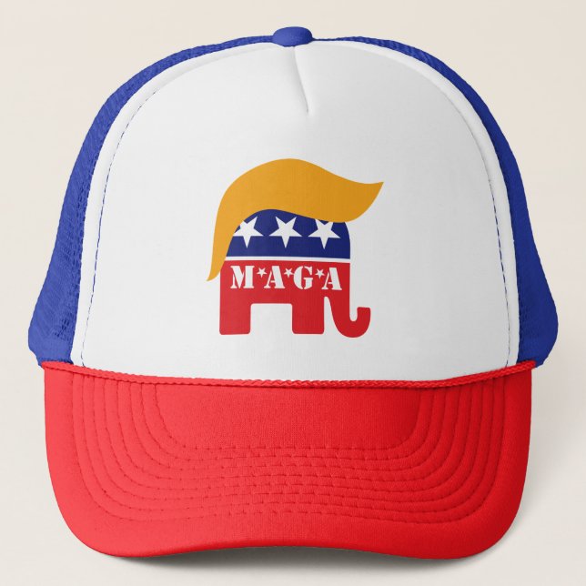 Boné Presidente Trump 2020 GG Elephant Hair MAGA (Frente)