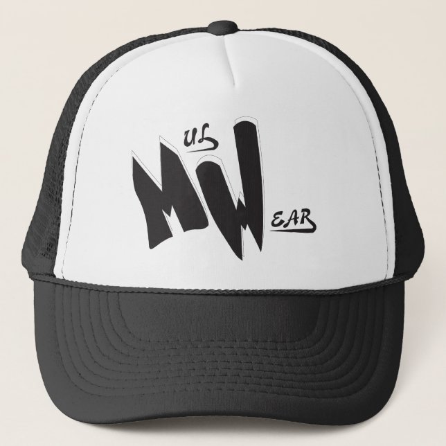Boné preto & branco do logotipo do MW (Frente)