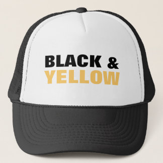 BONÉ PRETO E AMARELO