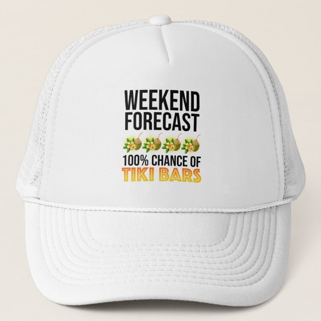 Boné Previsão de Fim de Semana - 100% de Chance de Bare (Frente)